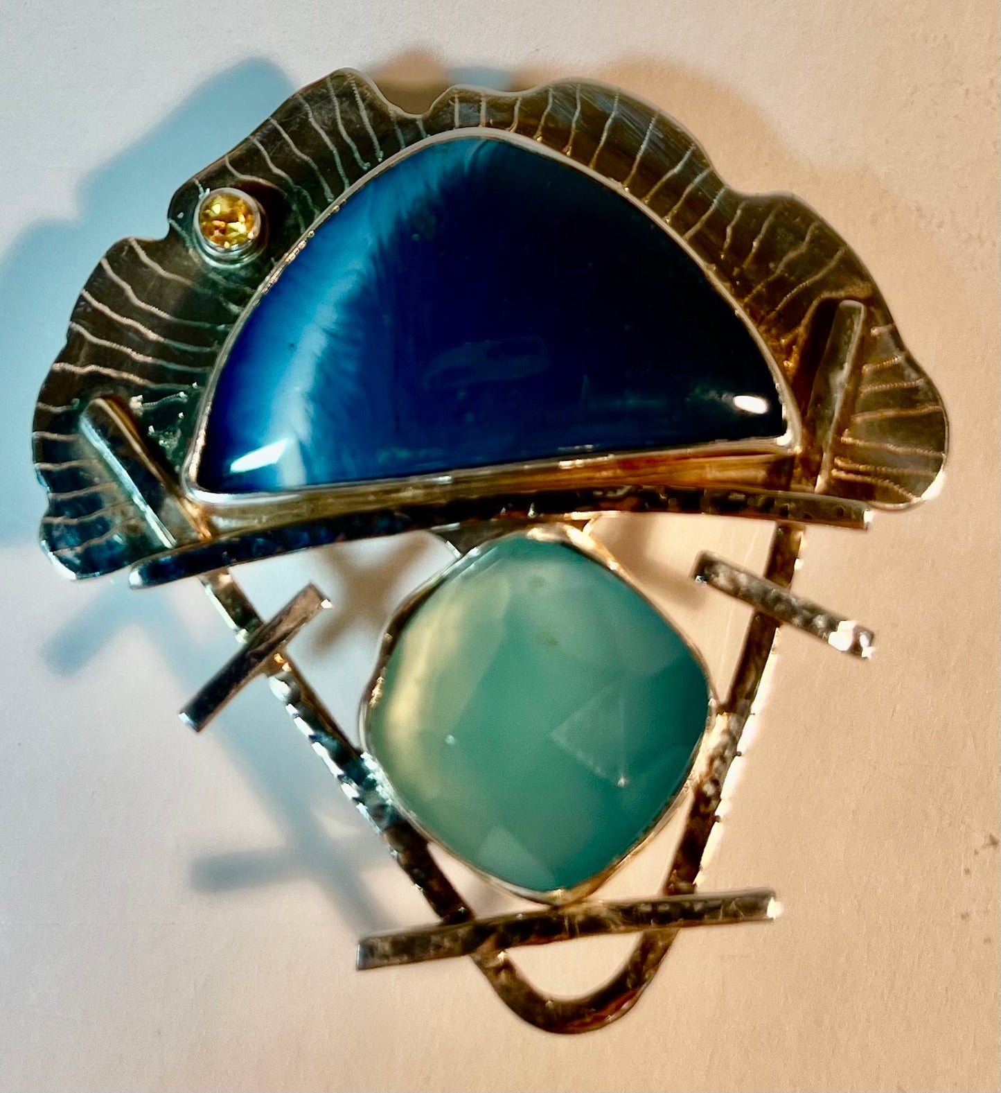 Signed Ruthie Cohen Sterling Silver Brooch/Pendant