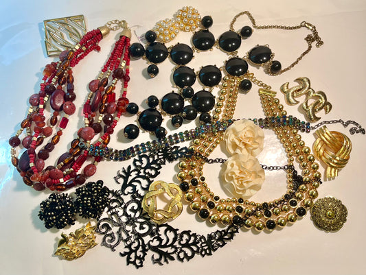 Assortment of Vintage Costume Jewelry