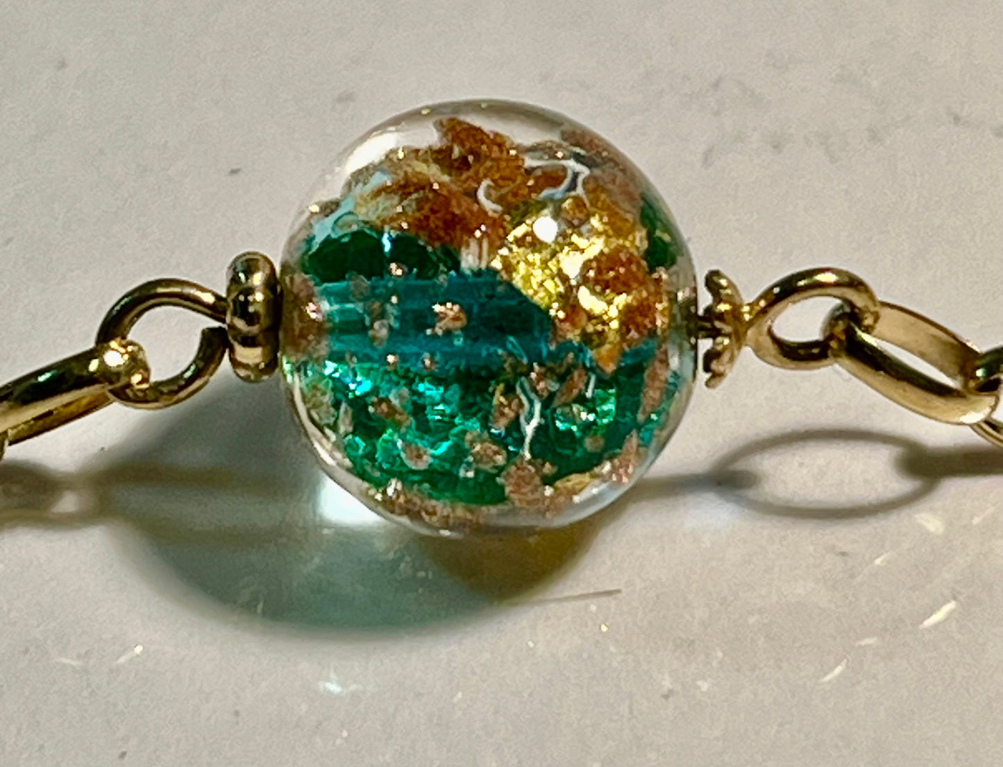14K Gold Italian Beaded Necklace