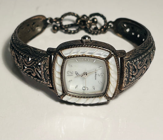 Carolyn Pollack Sterling Silver & Mother of Pearl Quartz Watch