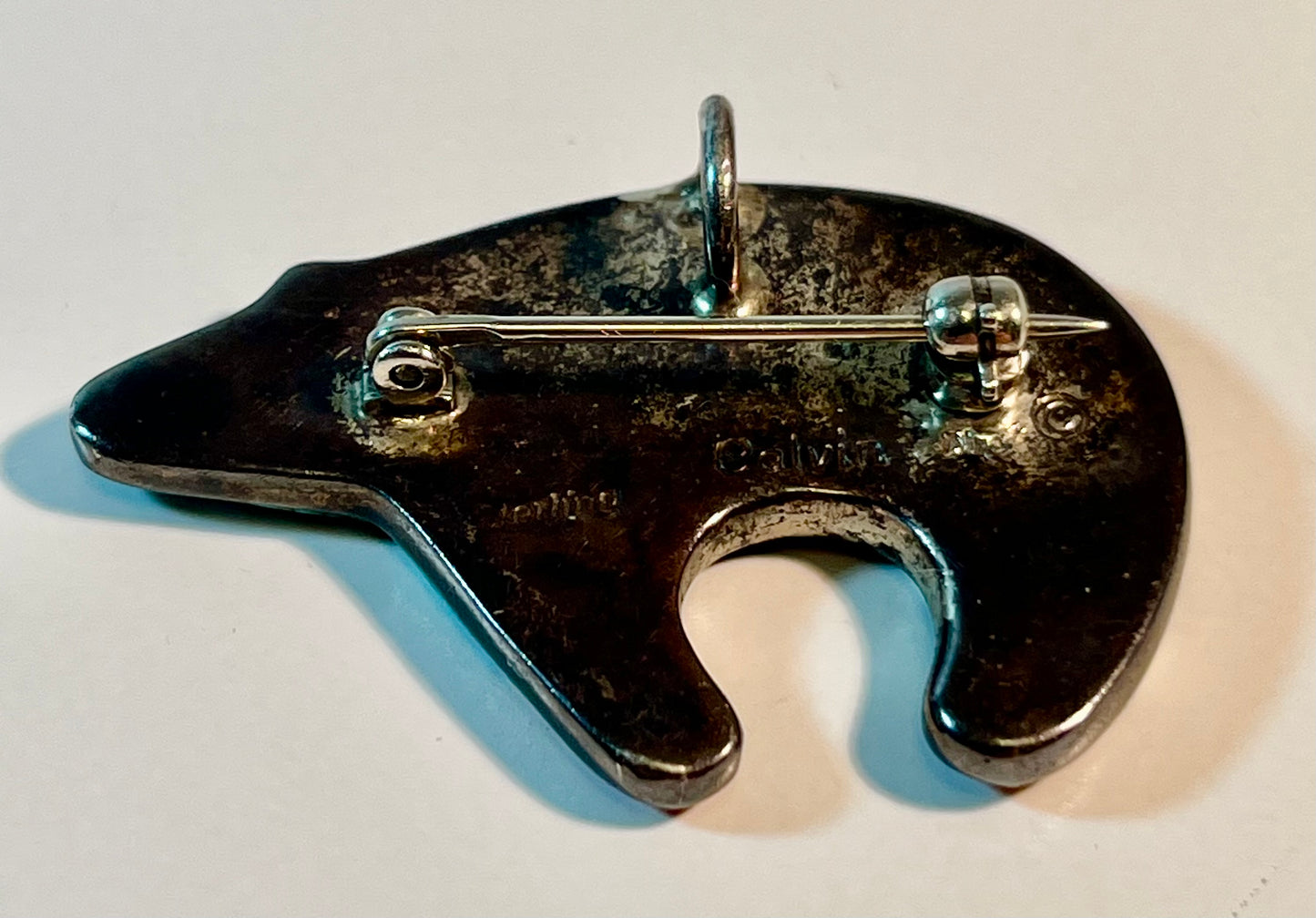 Calvin Begay Sterling Silver Brooch/Pendant