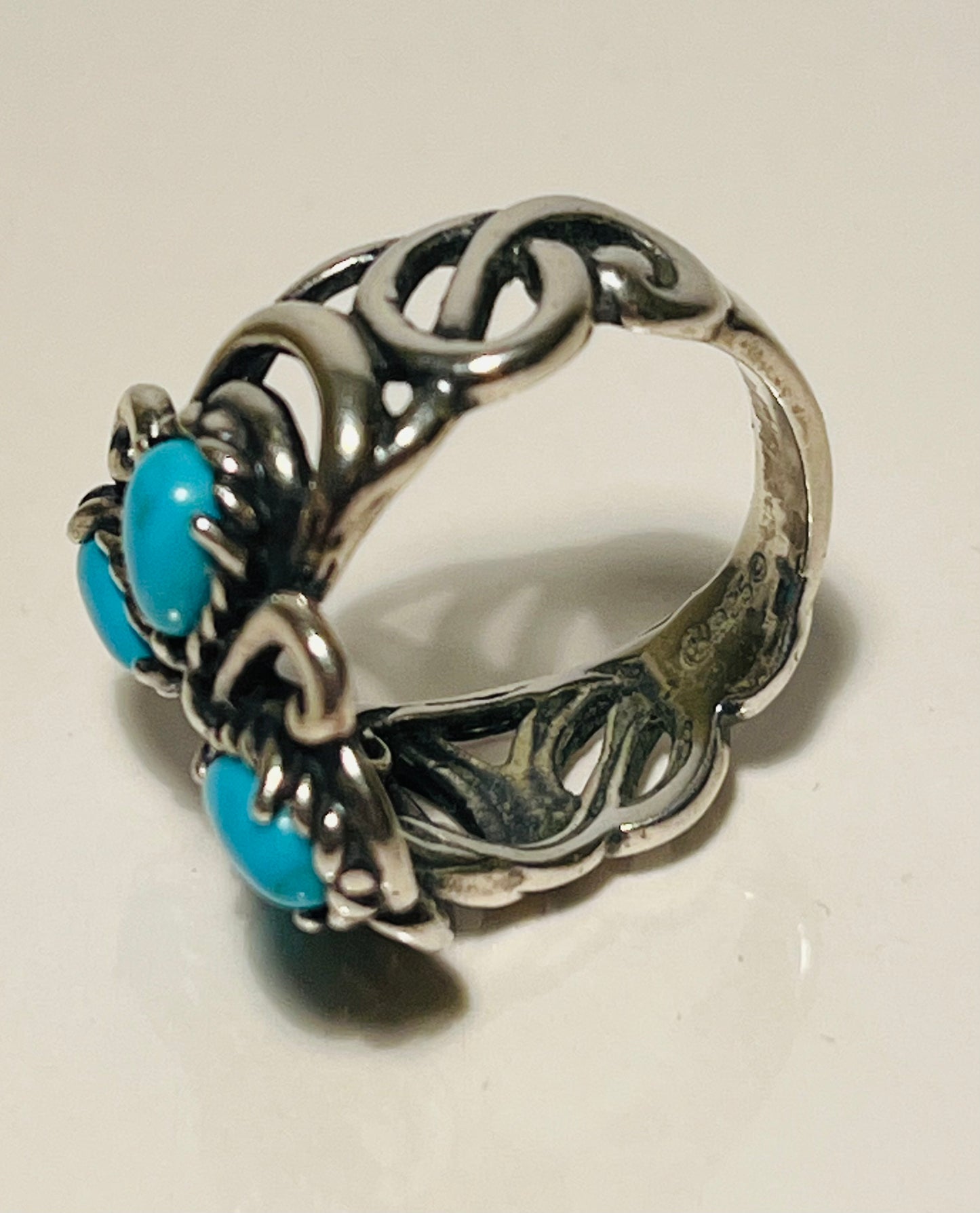 Carolyn Pollack Sterling Silver and Turquoise Ring Size 7