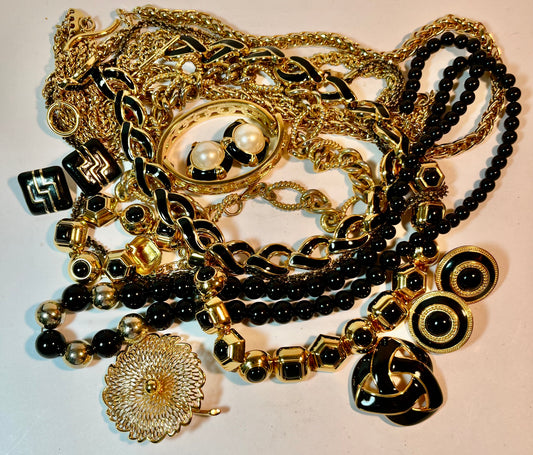 Gold & Black Jewelry