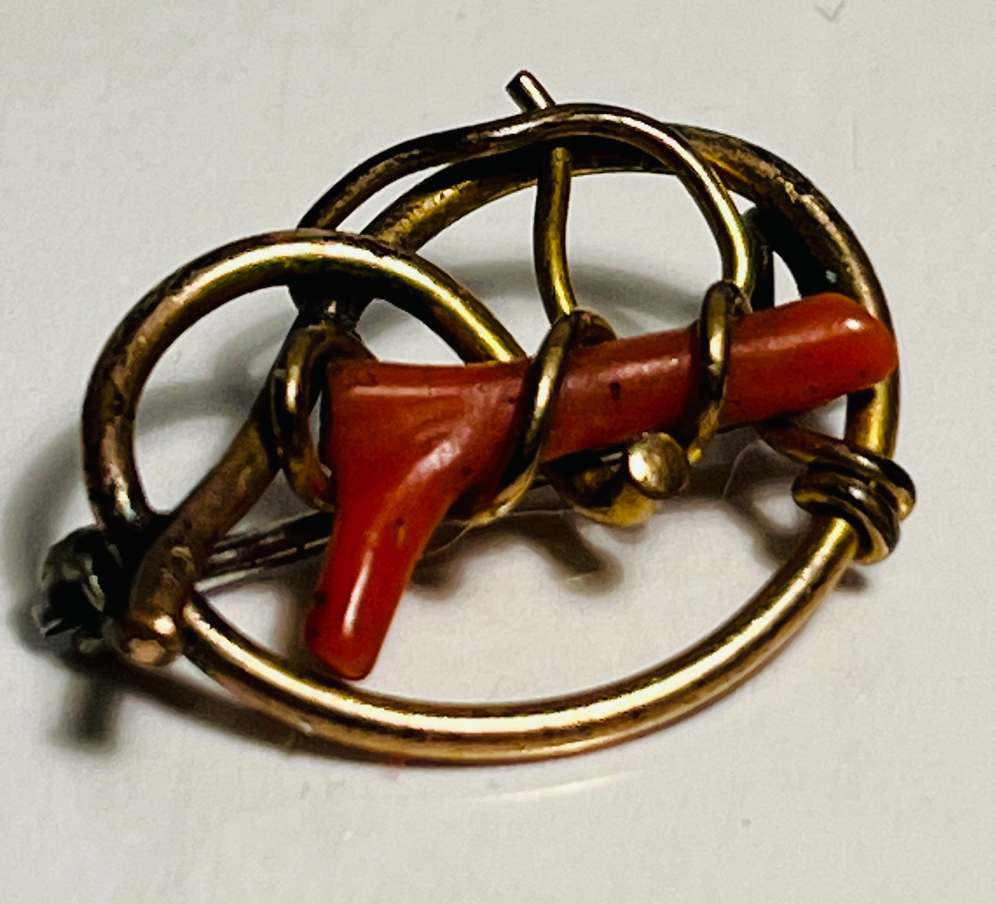 Three Vintage Coral Pins