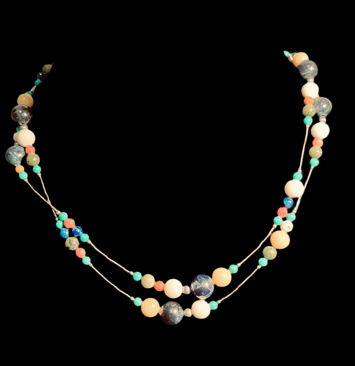 Carolyn Pollack American West Sterling Silver Beaded Necklace