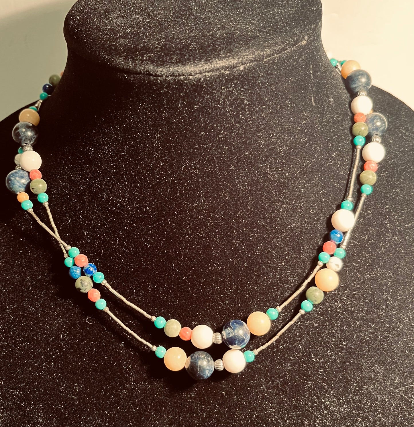 Carolyn Pollack American West Sterling Silver Beaded Necklace