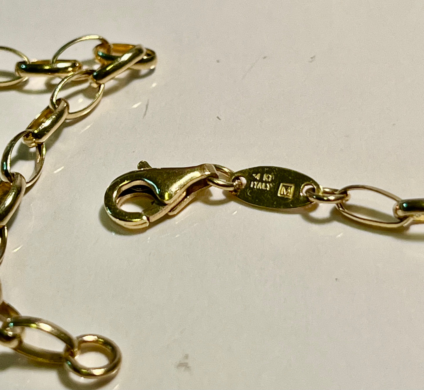 14K Gold Italian Beaded Necklace