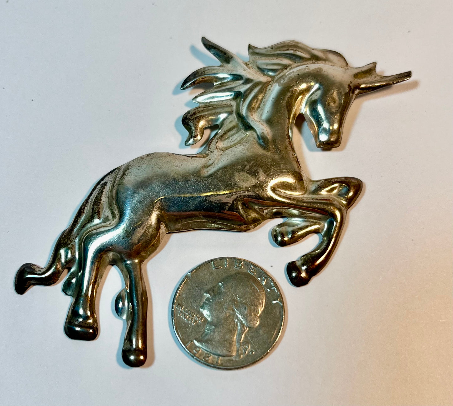 Sterling Silver Horse/Unicorn Brooch