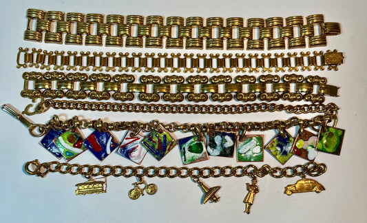 Six Vintage Bracelets