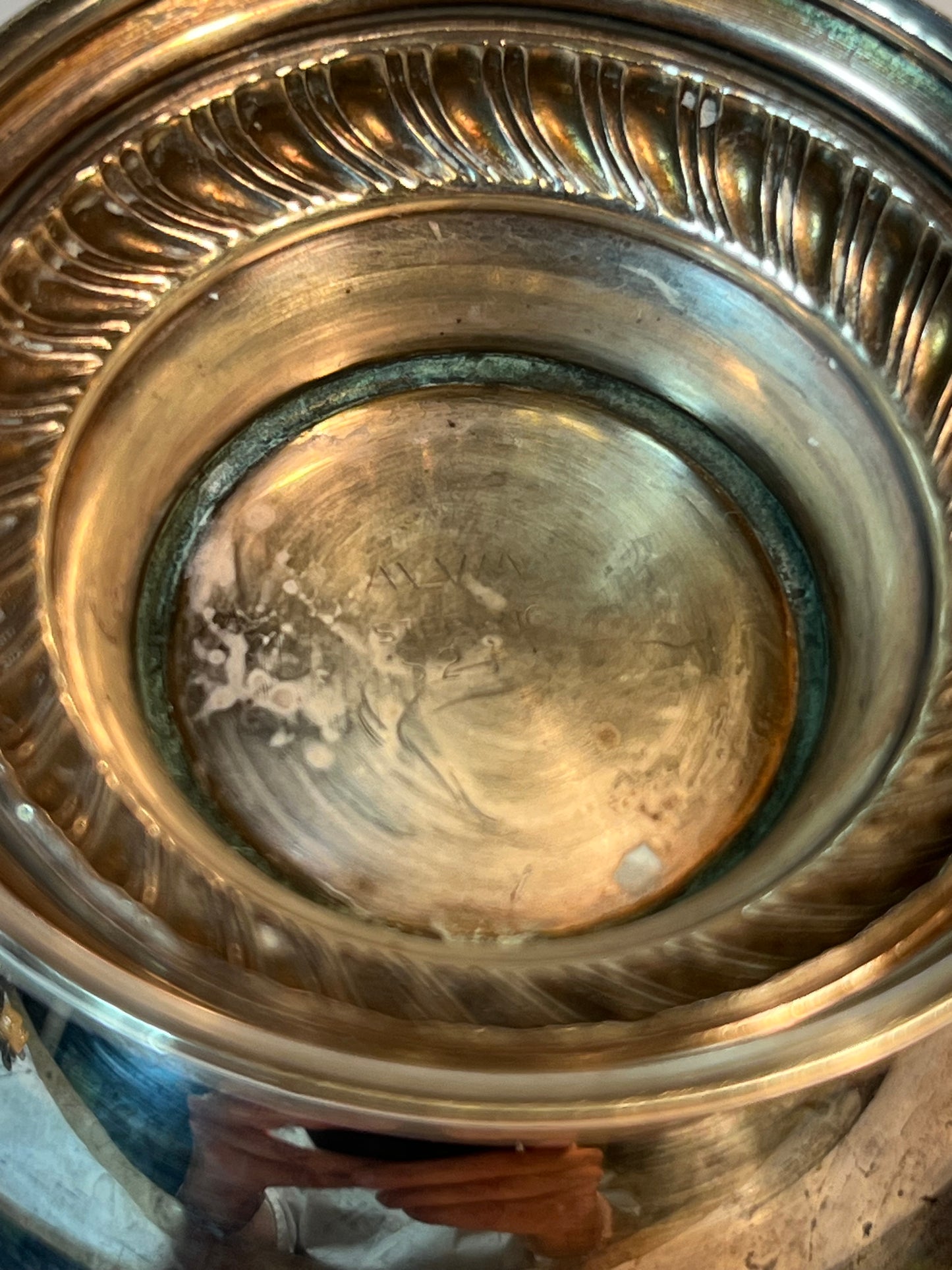 Alvin Sterling Silver Creamer & Sugar Bowl