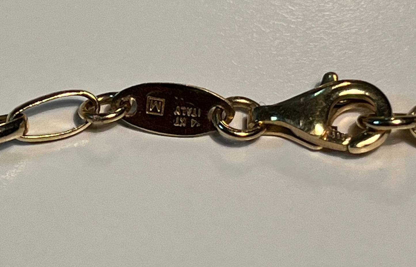 14K Gold Italian Beaded Necklace