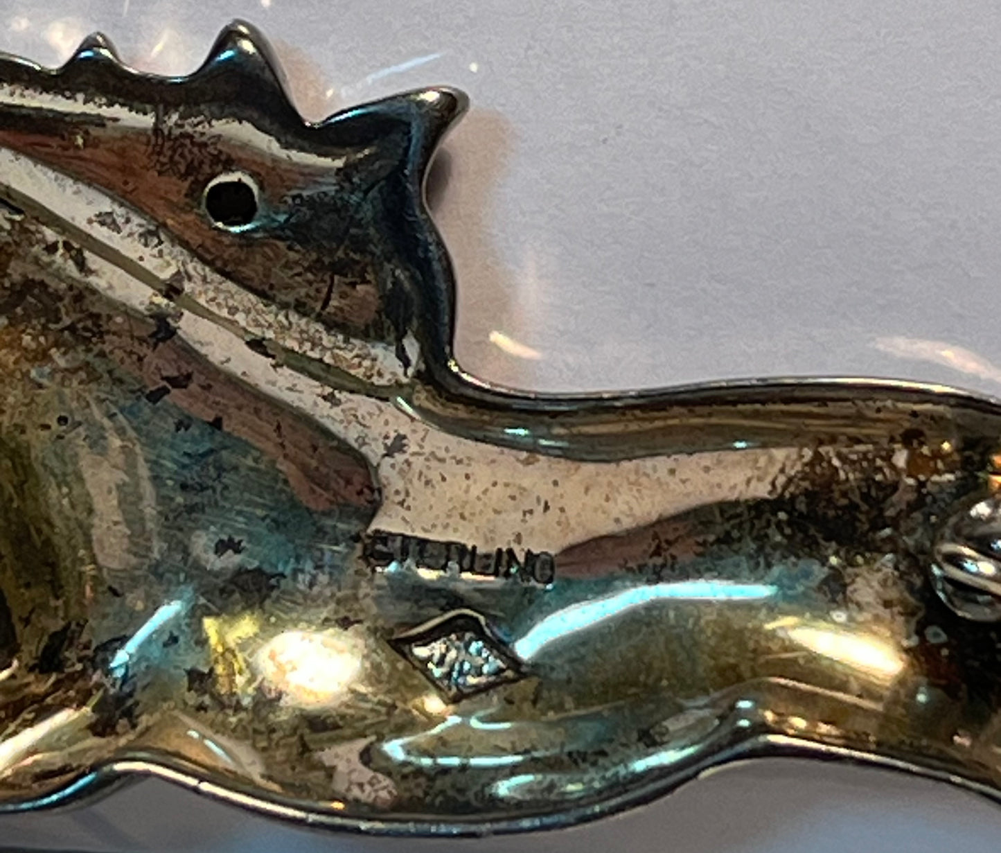 Sterling Silver & Marcasite Horse Brooch