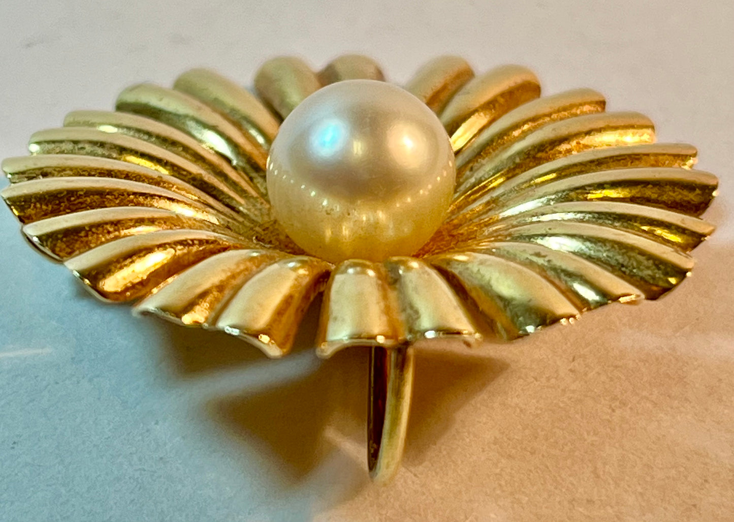 14K Gold & Pearl Brooch/Pendant
