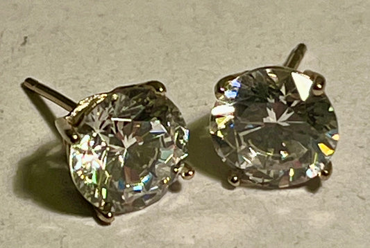 14K Gold CZ Studs