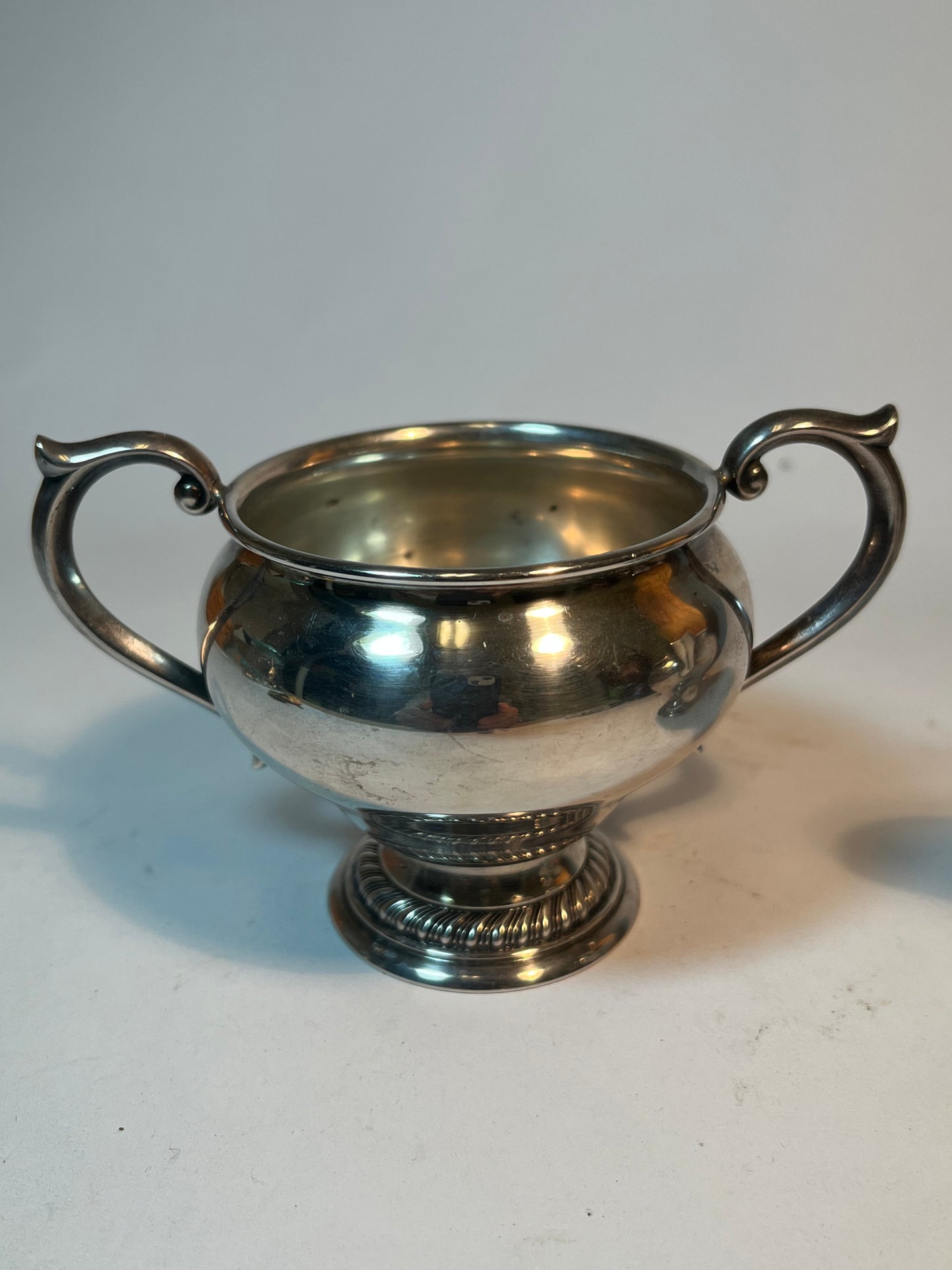 Alvin Sterling Silver Creamer & Sugar Bowl