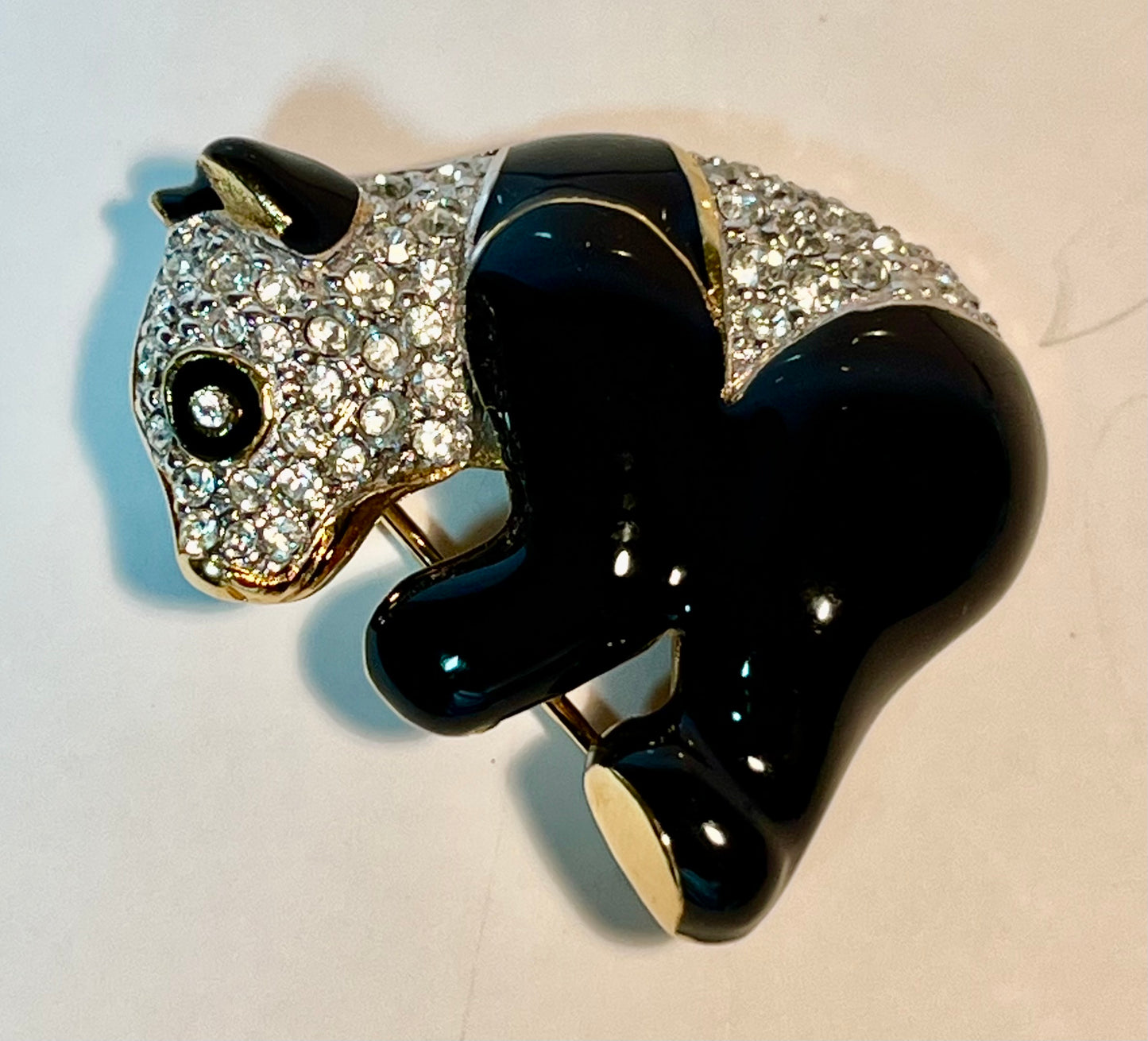 Vintage Carolee Enamel & Crystal Pin