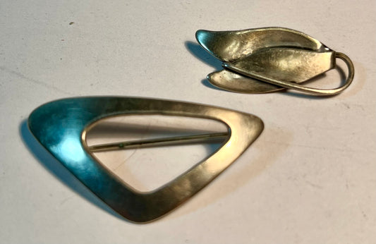 MCM Sterling Silver Pins by Otto Robert Bane ORB