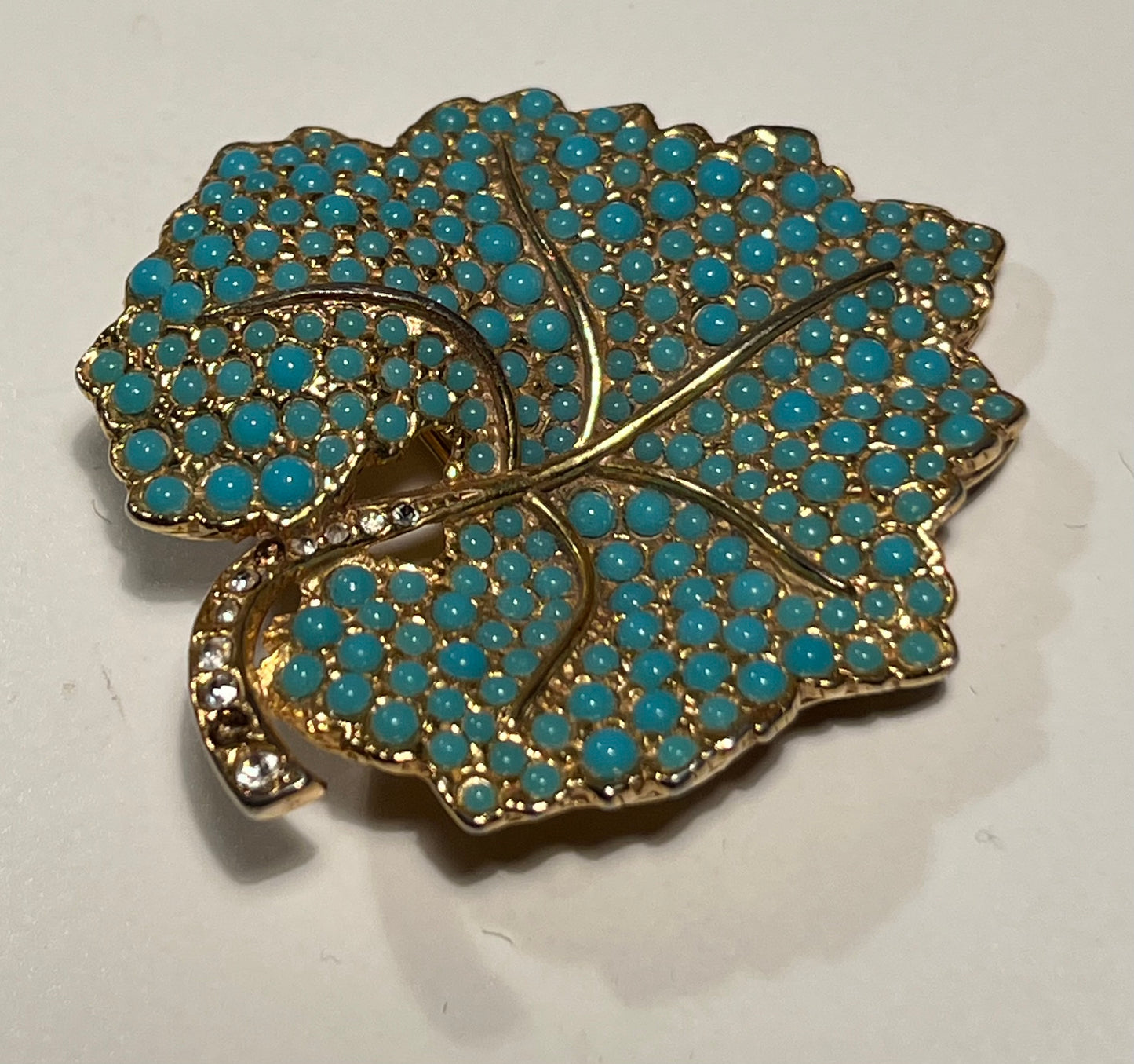 Vintage CINER Brooch with Turquoise