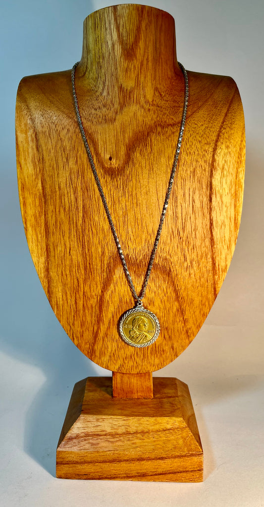 Sacagawea Coin Pendant with Chain