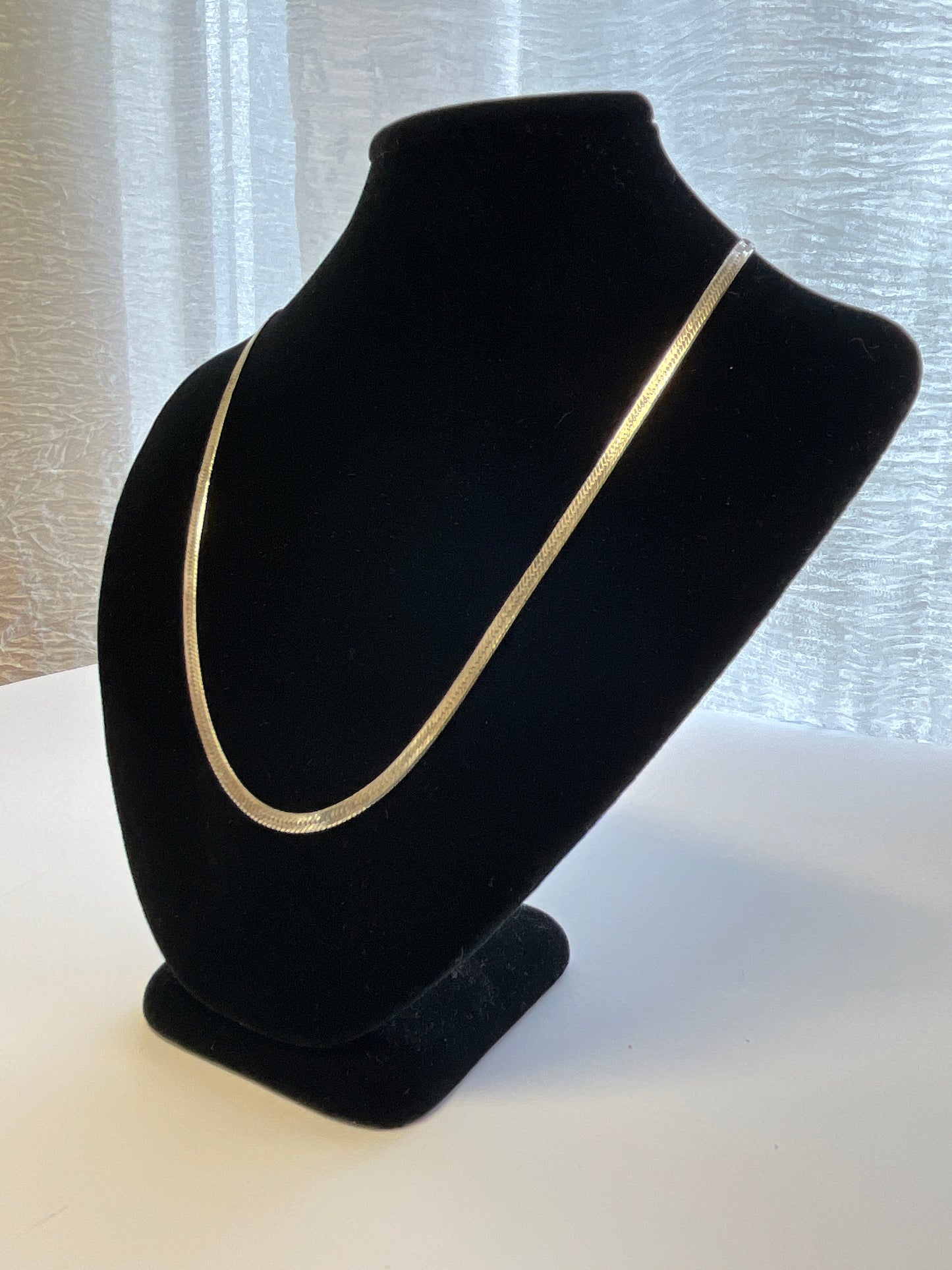 Sterling Silver Herringbone Necklace