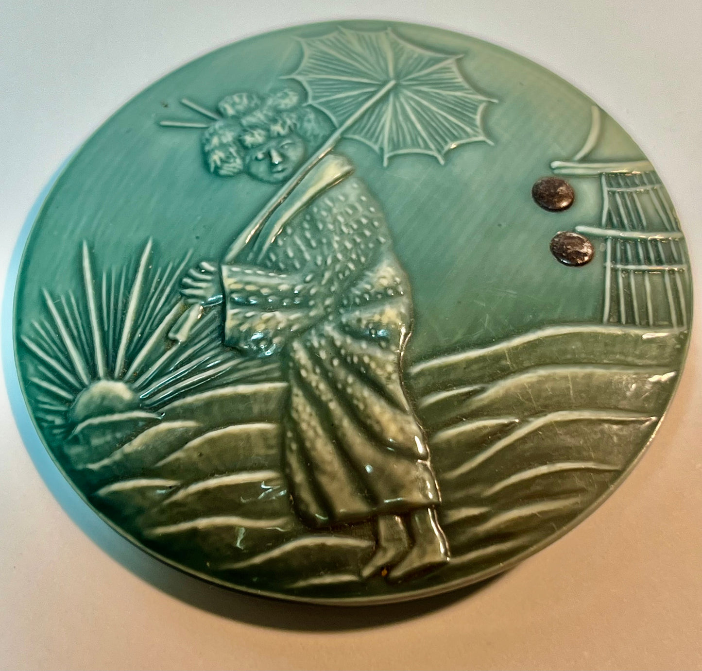 Vintage Asian Celluloid Belt Buckle