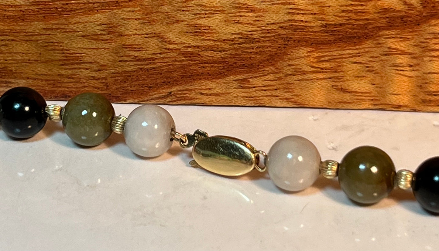 14K Gold & Bead Necklaces (3)