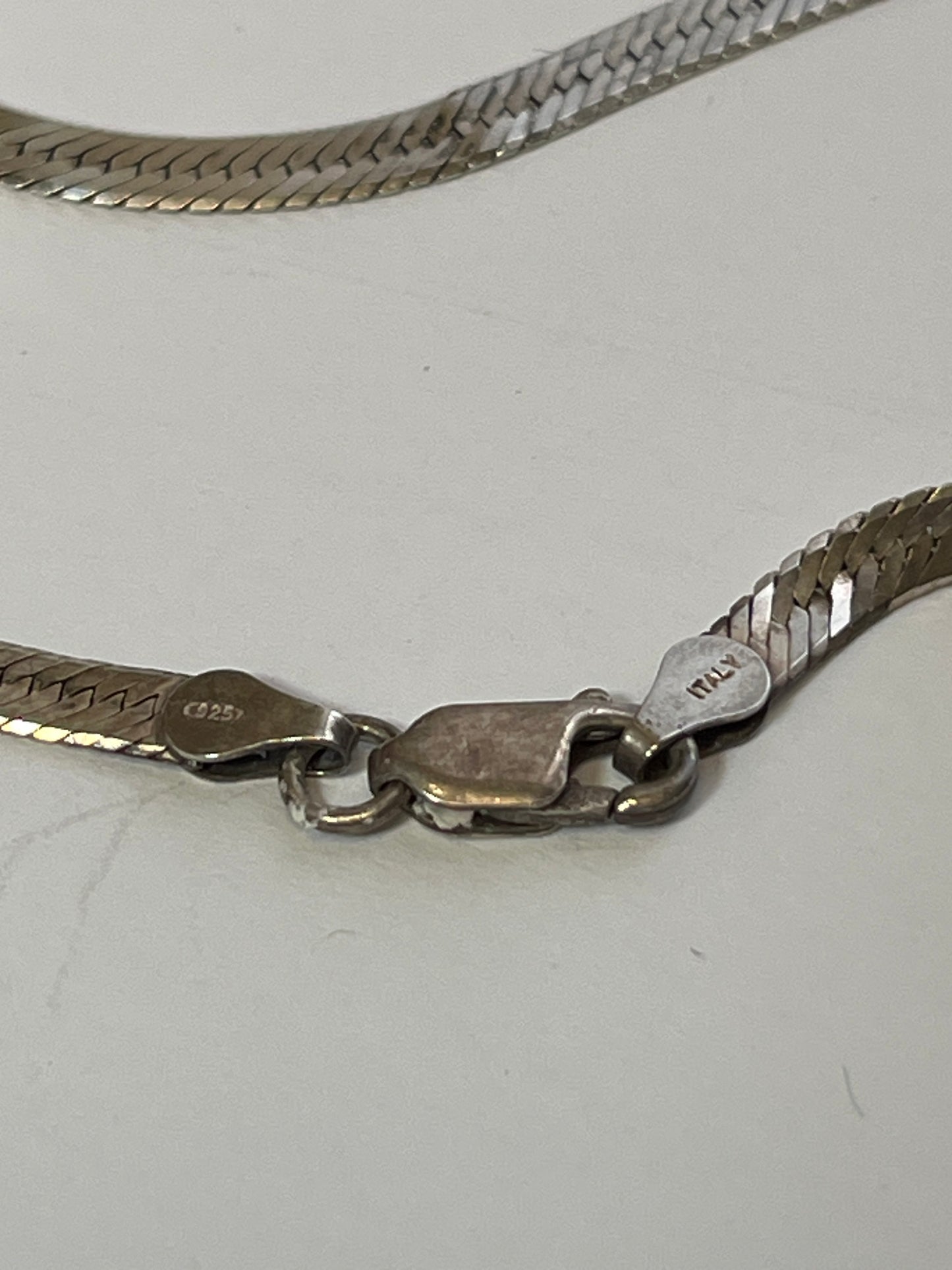 Sterling Silver Herringbone Necklace