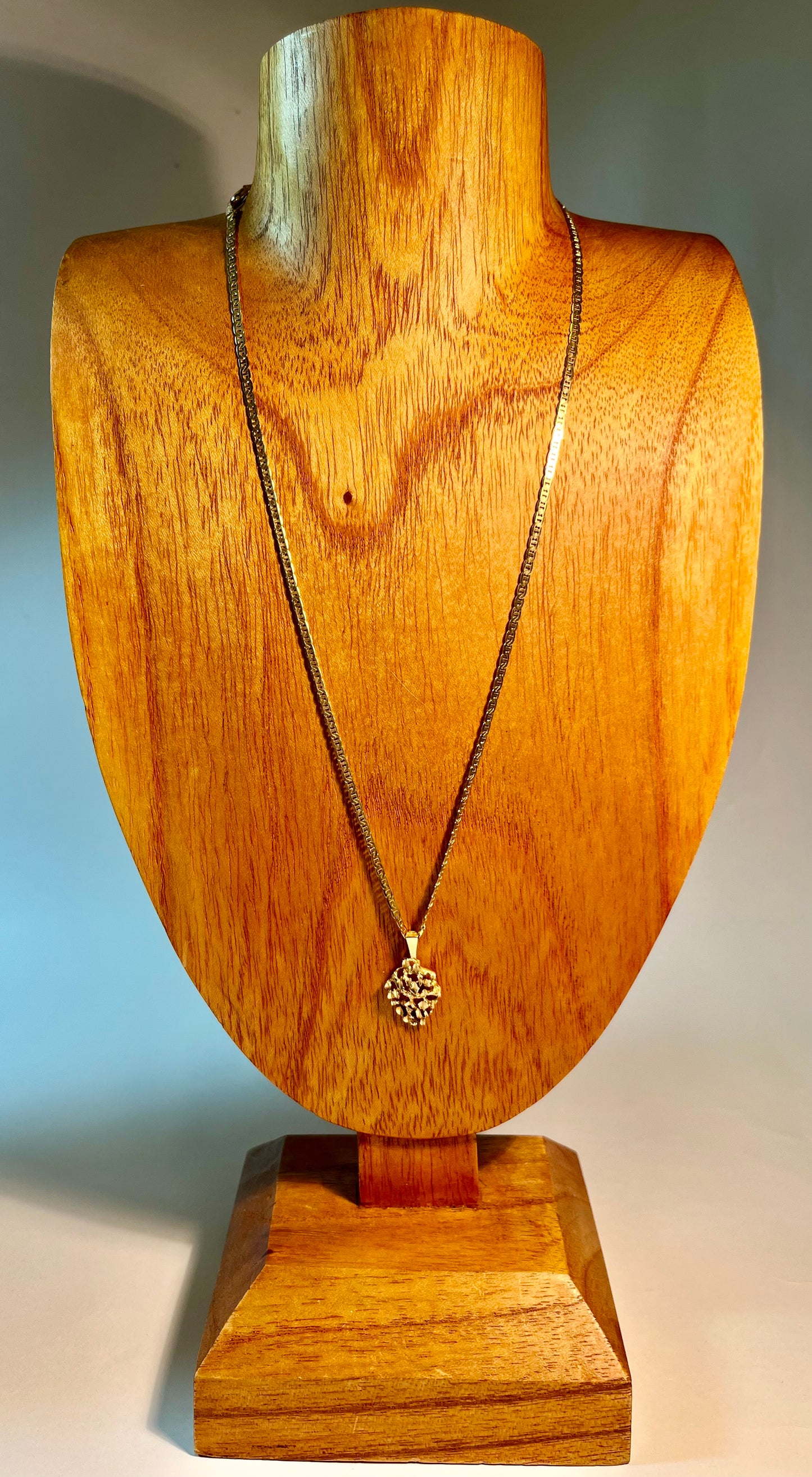 14K Gold Pendant & 10K Gold Chain